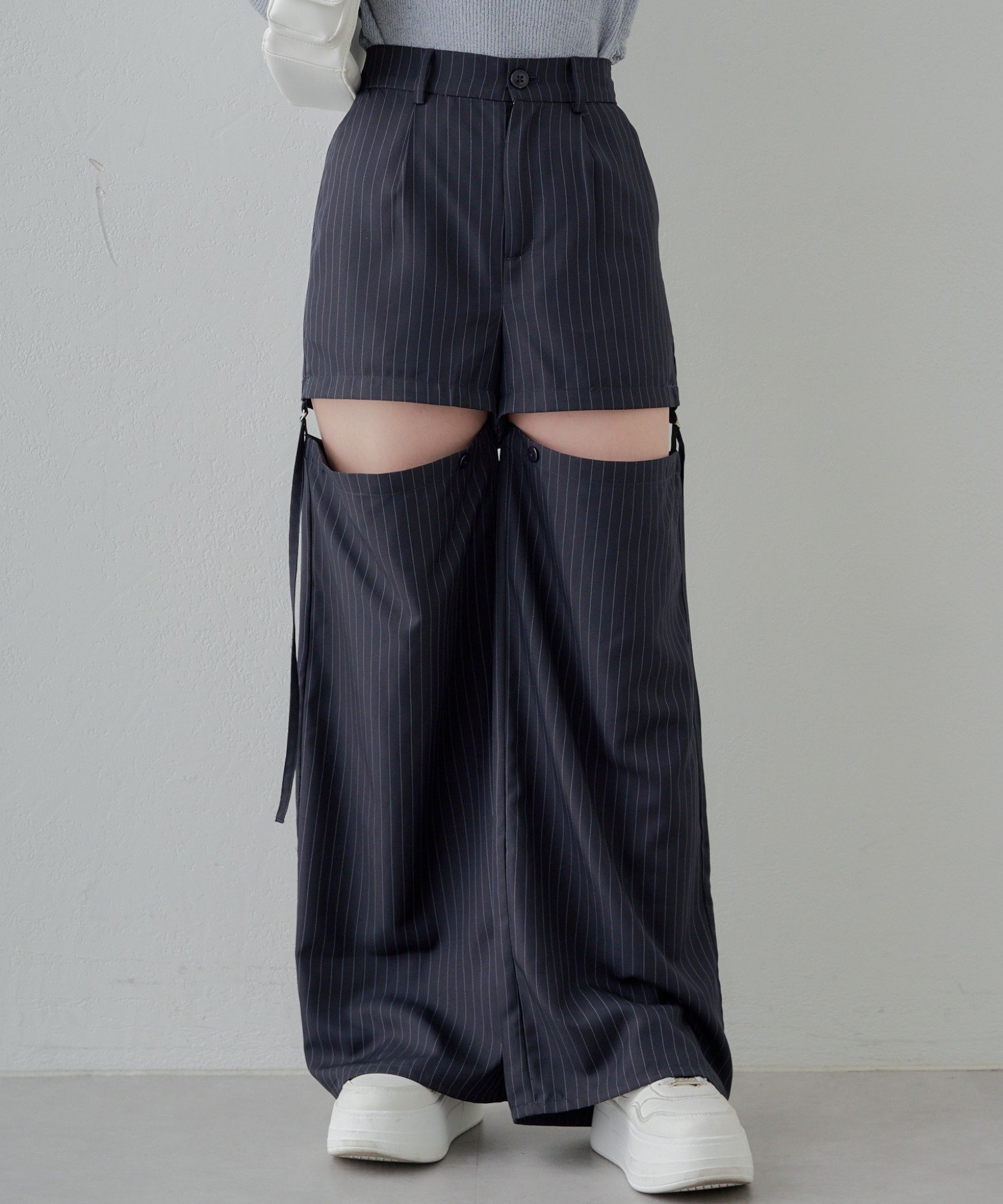 SUBLATIONS ベルト付き スラックス パンツ - パンツ