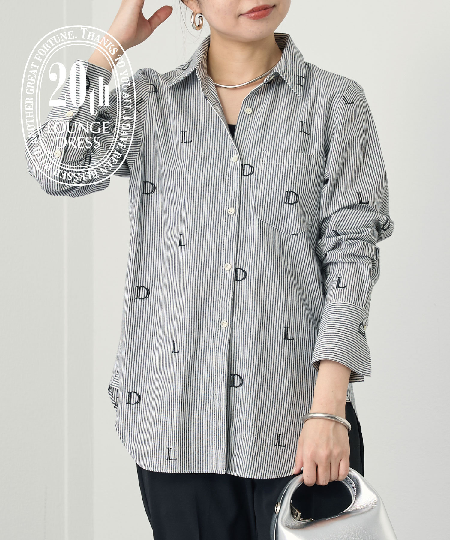 BK | 【Loungedress】20th刺繍イニシャルSH | PAL GROUP OUTLET
