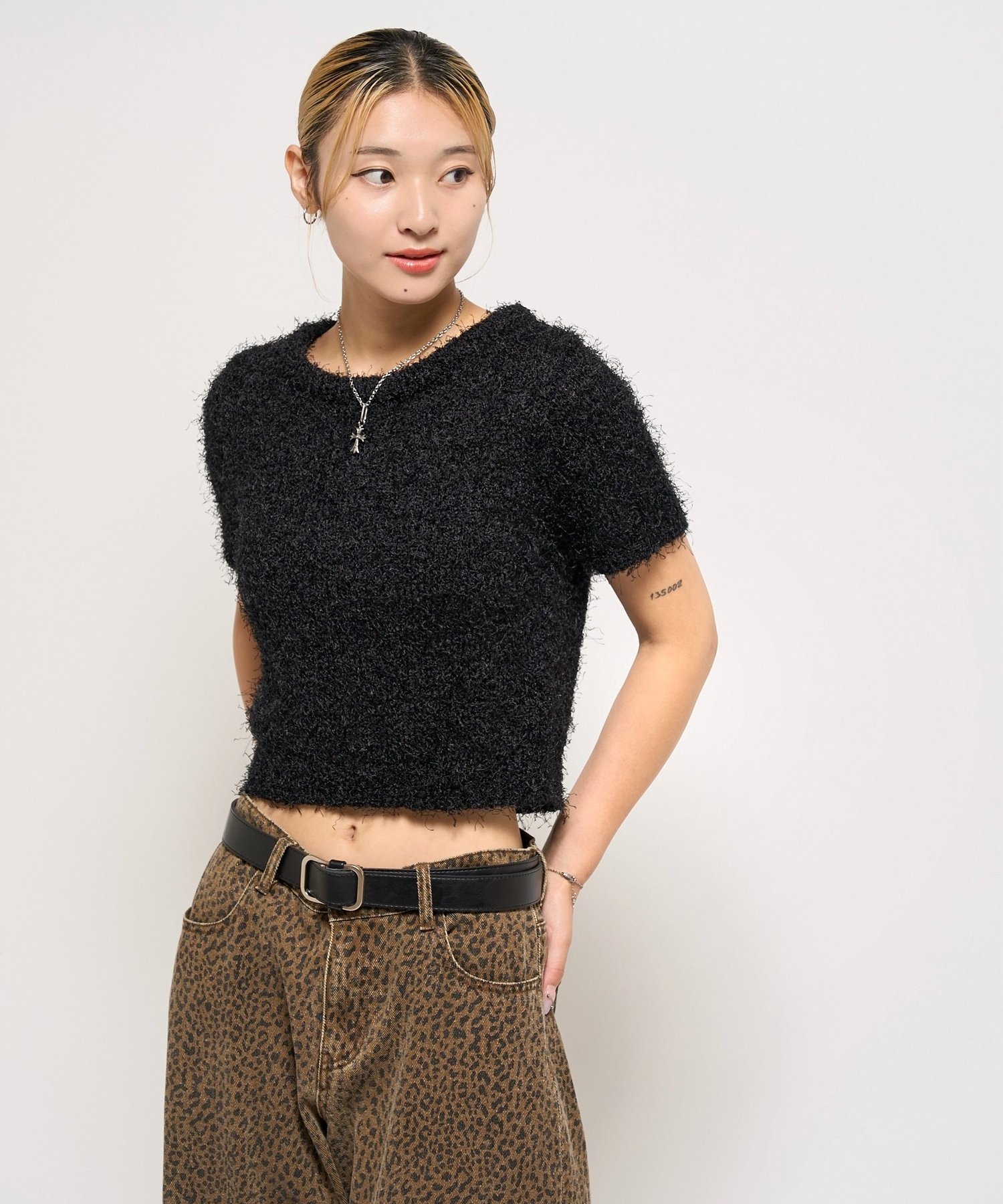 BLK | 【WHO'S WHO gallery】シャギーニットトップス | PAL GROUP OUTLET