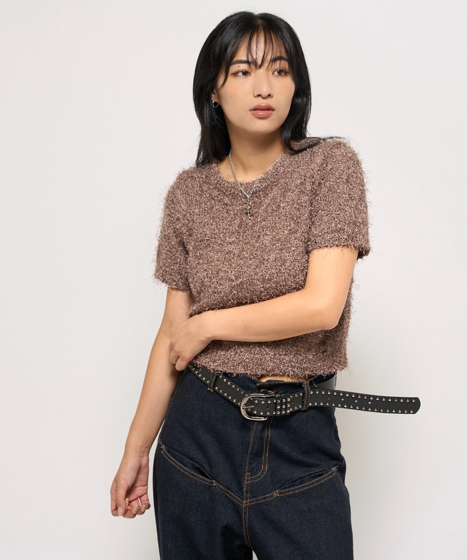 BRN | 【WHO'S WHO gallery】シャギーニットトップス | PAL GROUP OUTLET