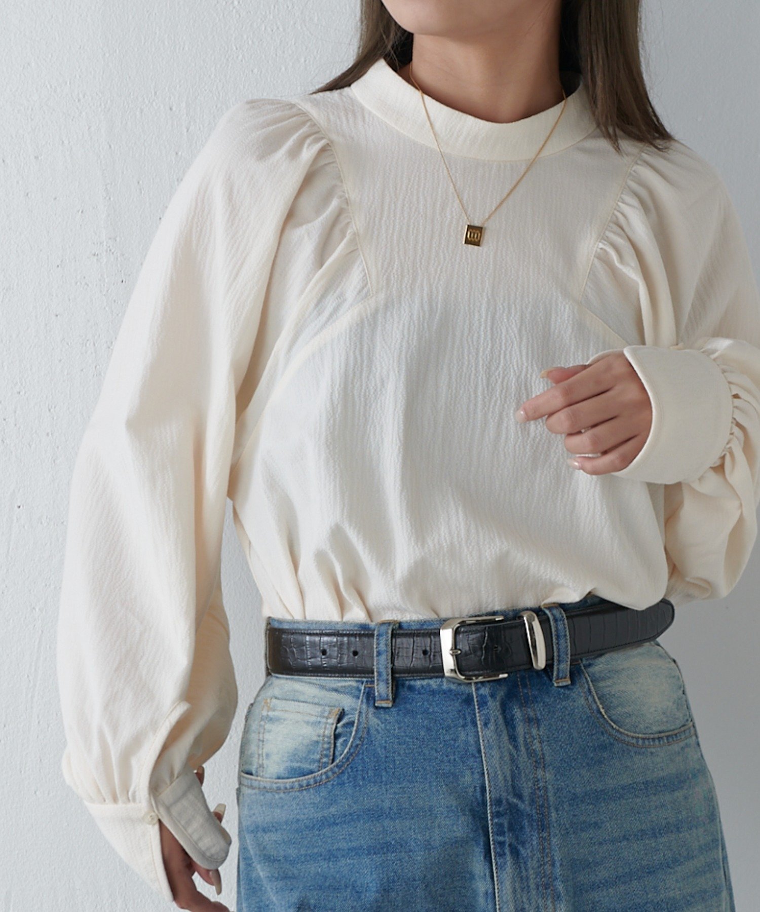 OWH | 【Lui's】スタンド衿ボリュームブラウス | PAL GROUP OUTLET