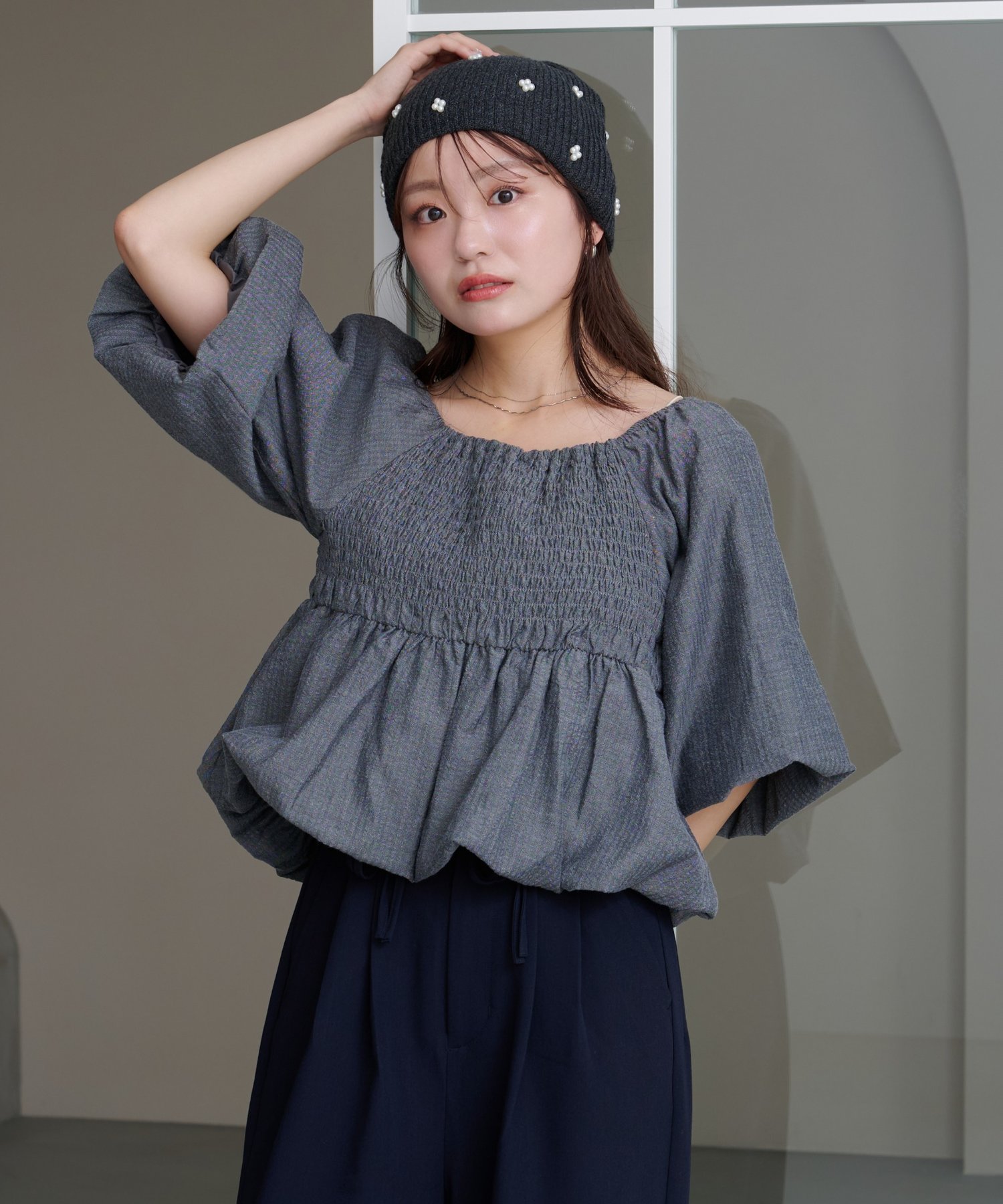 BLK1 | 【Kastane】バルーンブラウス | PAL GROUP OUTLET