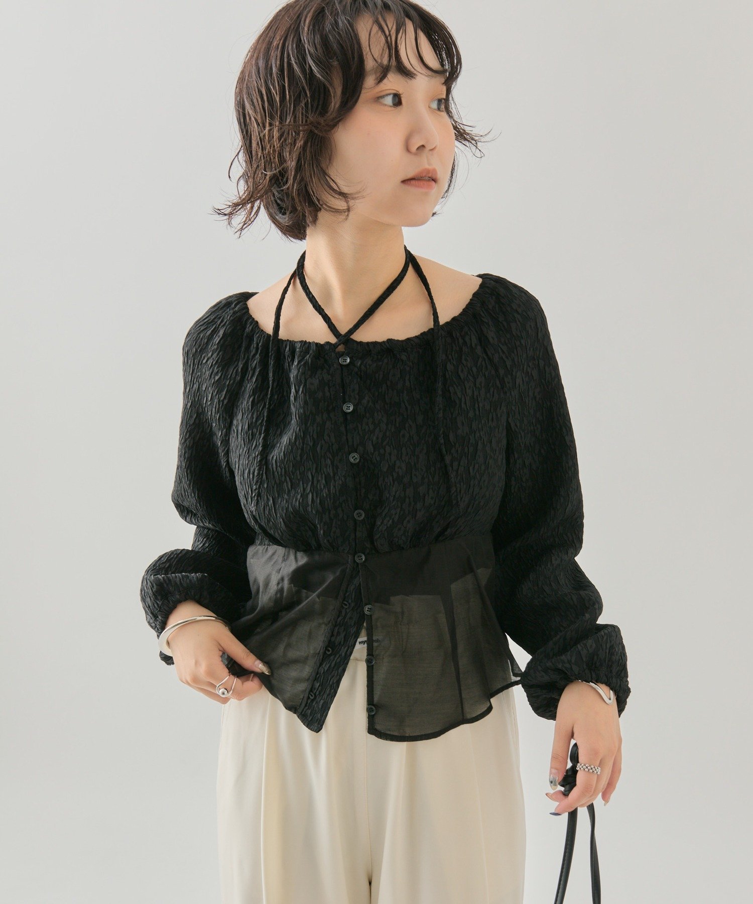 ブラウス ブラック/黒色系（レディース） - ファッション通販SHOPLIST