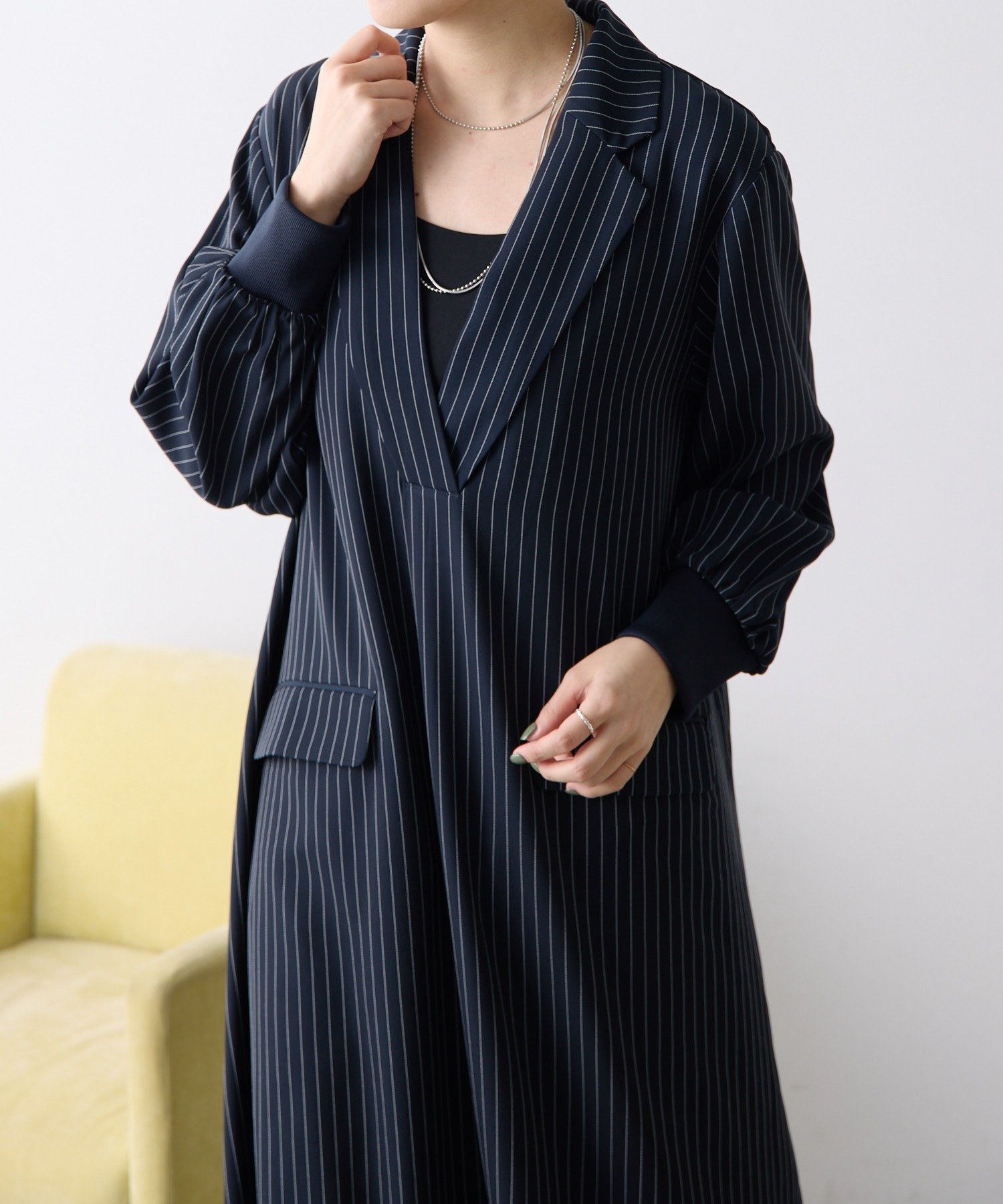 NV/ST | 【ear PAPILLONNER】Vネックワンピース【SUM1 STYLE】 | PAL GROUP OUTLET