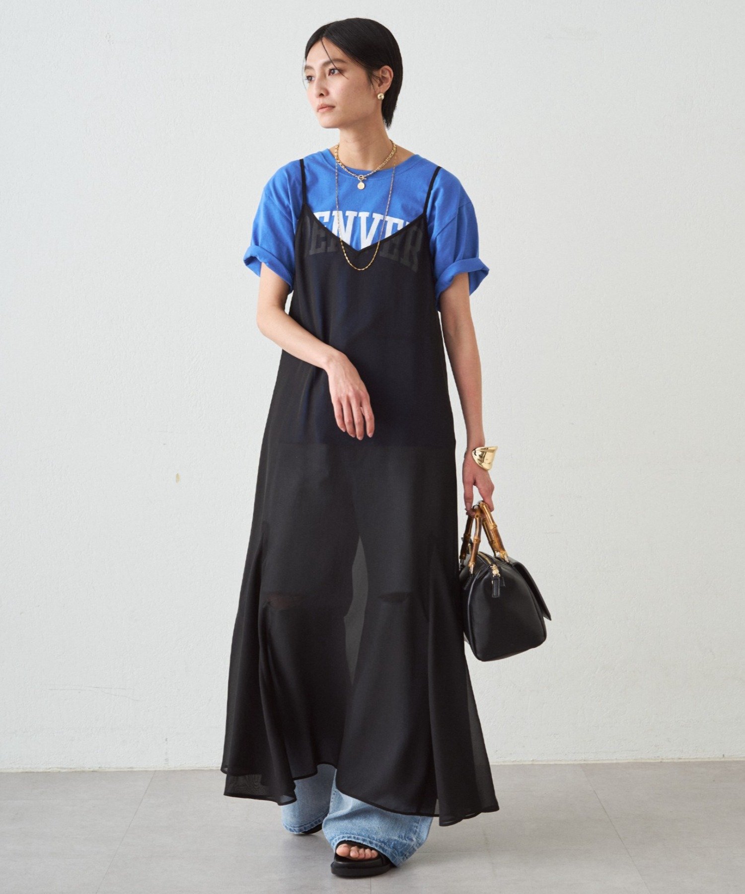 キャミワンピース ブラック/黒色系｜レディース｜Shoplist