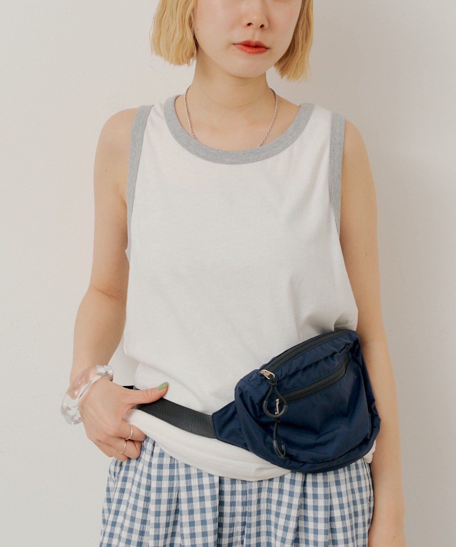 OFF/GRY | 【Kastane】RINGER TANK TOP | PAL GROUP OUTLET