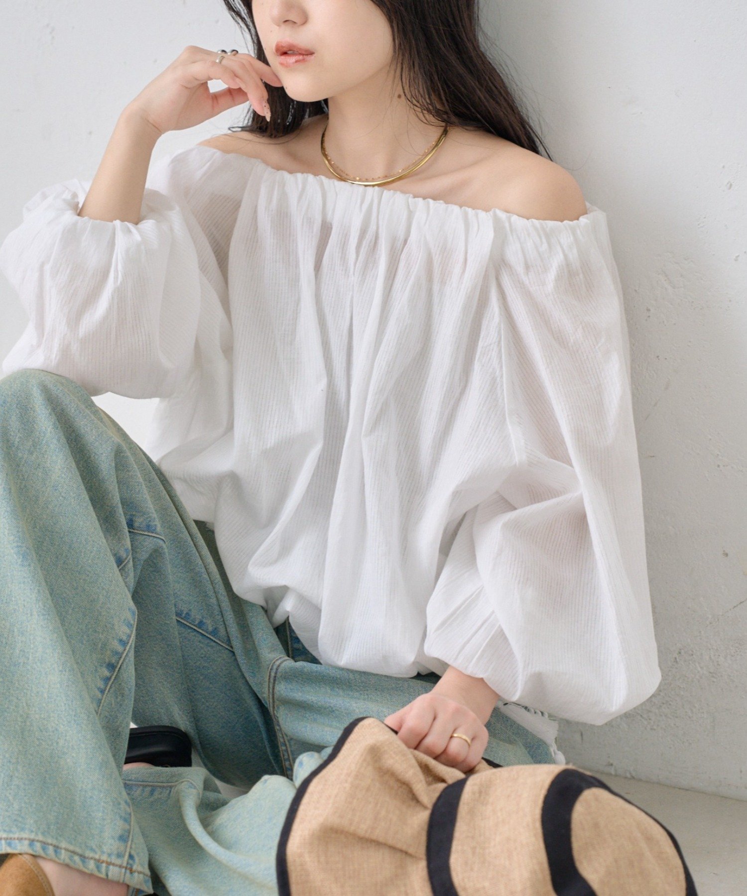 WHITE | 【CIAOPANIC TYPY】【india】2WAY裾紐ギャザードビー… | PAL GROUP OUTLET