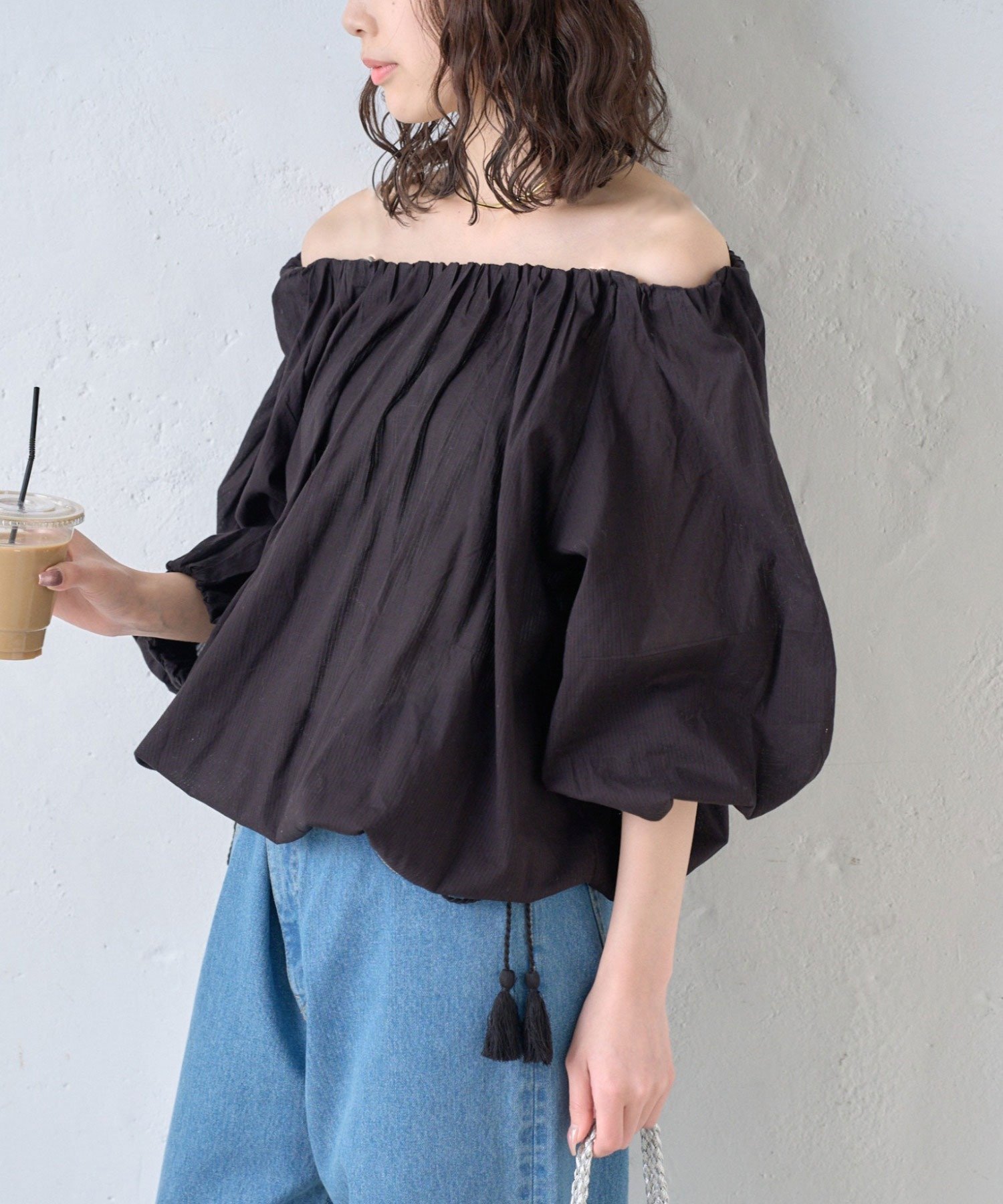 BLACK | 【CIAOPANIC TYPY】【india】2WAY裾紐ギャザードビー… | PAL GROUP OUTLET