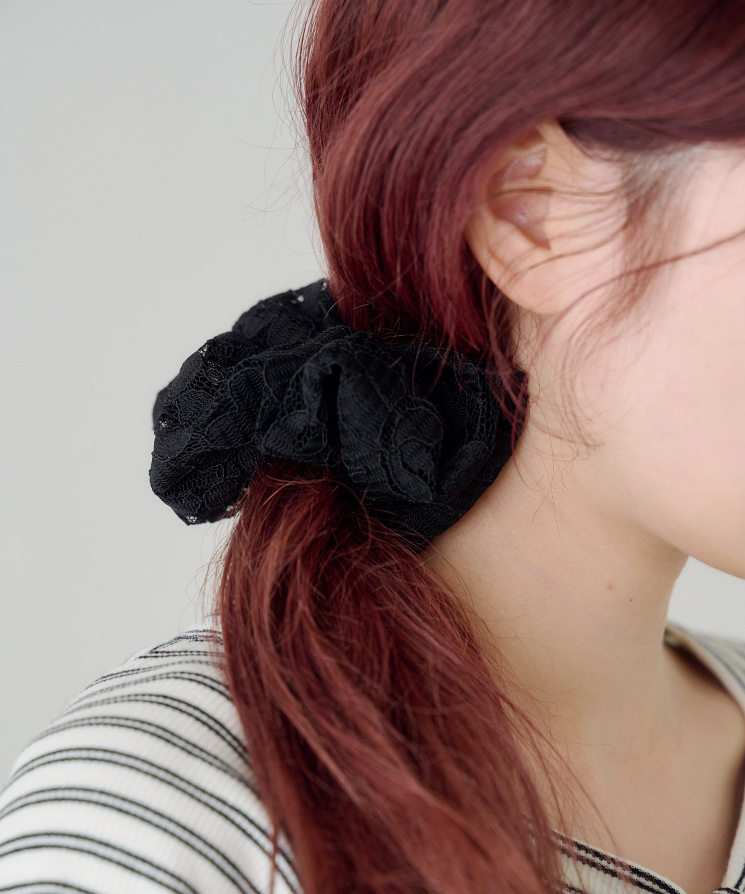 BLK | 【Kastane】fiw.フラワーレースシュシュ | PAL GROUP OUTLET