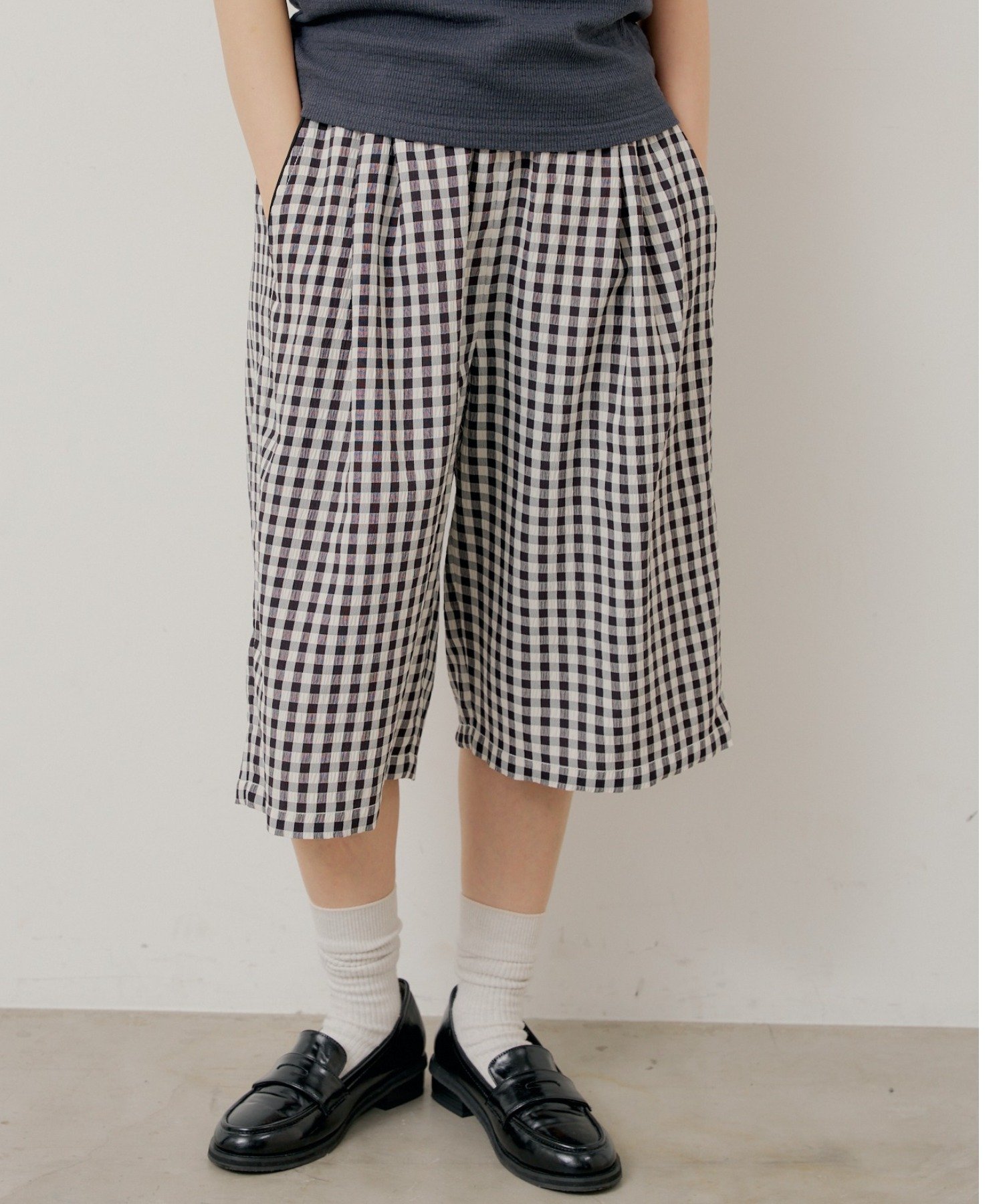 Kastane】【WHIMSIC】ギンガムチェックスリーピングショートパンツ