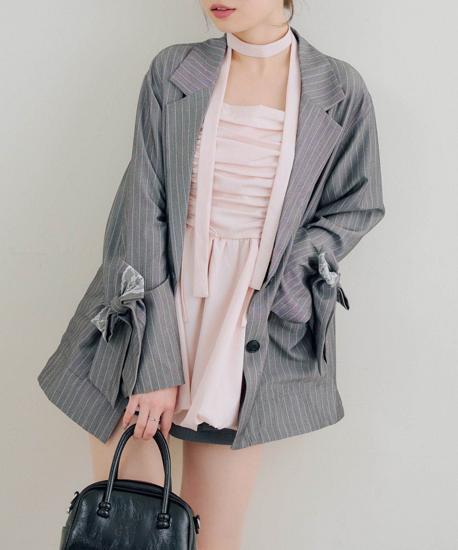 この春着たいのはコレ！】レースリボンテーラードジャケット | NICE