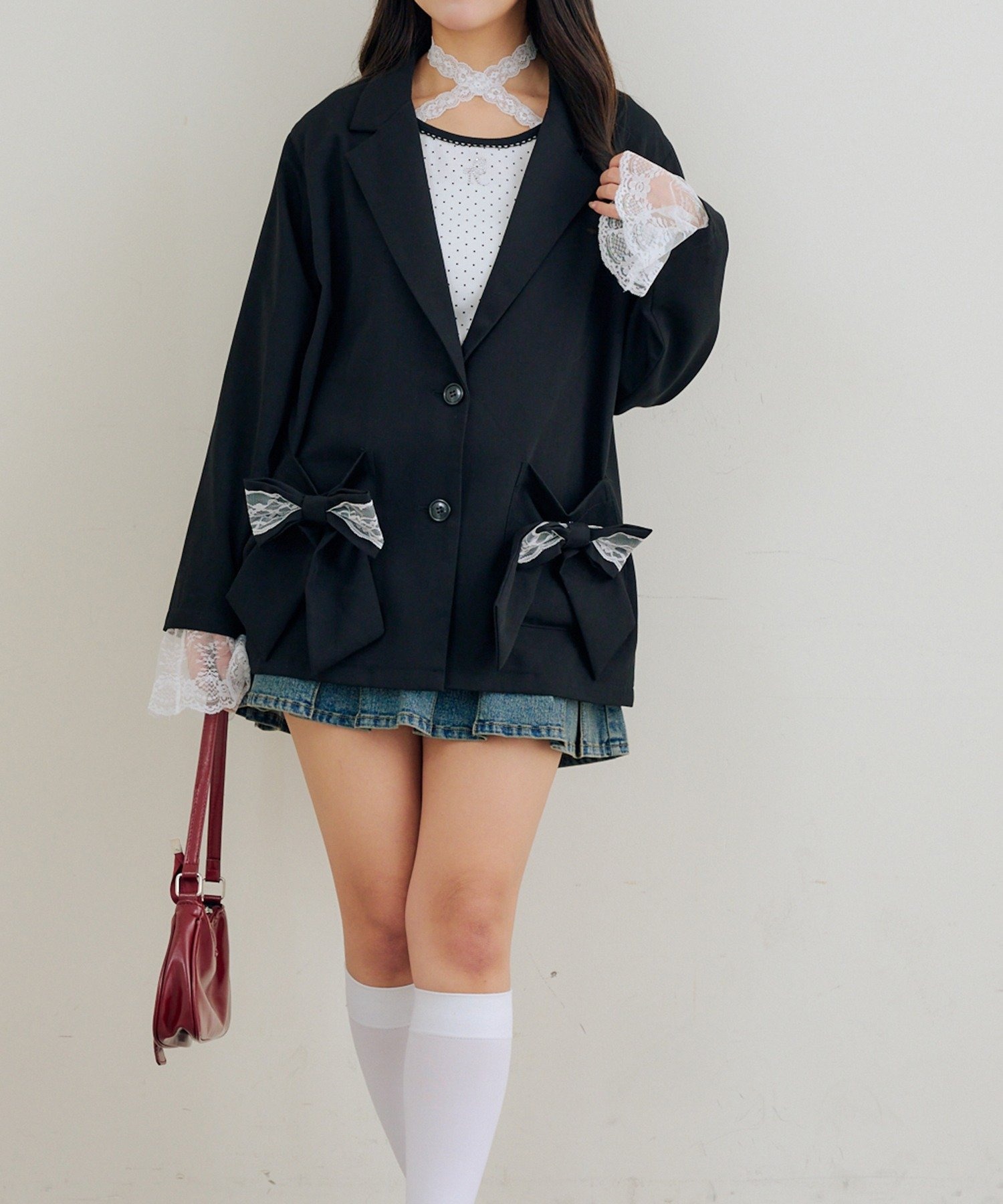 APT.9 ナポレオンジャケット スカートドッキング グレー y2k ナポレオンケープジャケット | axes femme -outlet- | axes femme 公式