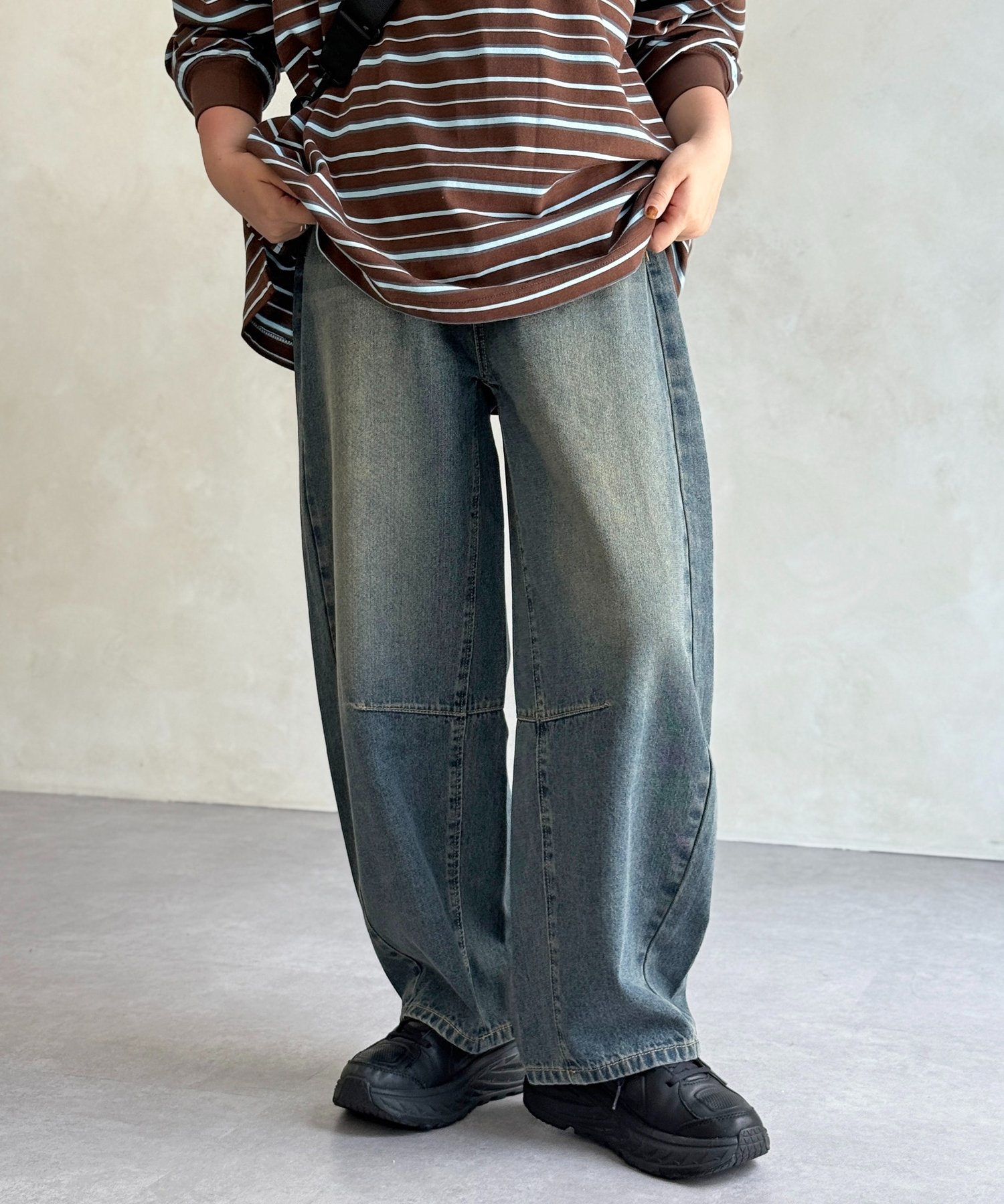 CPCM デニム スカイブルー BOYS CRASHED TAPERED PT DENIM｜MADISONBLUE