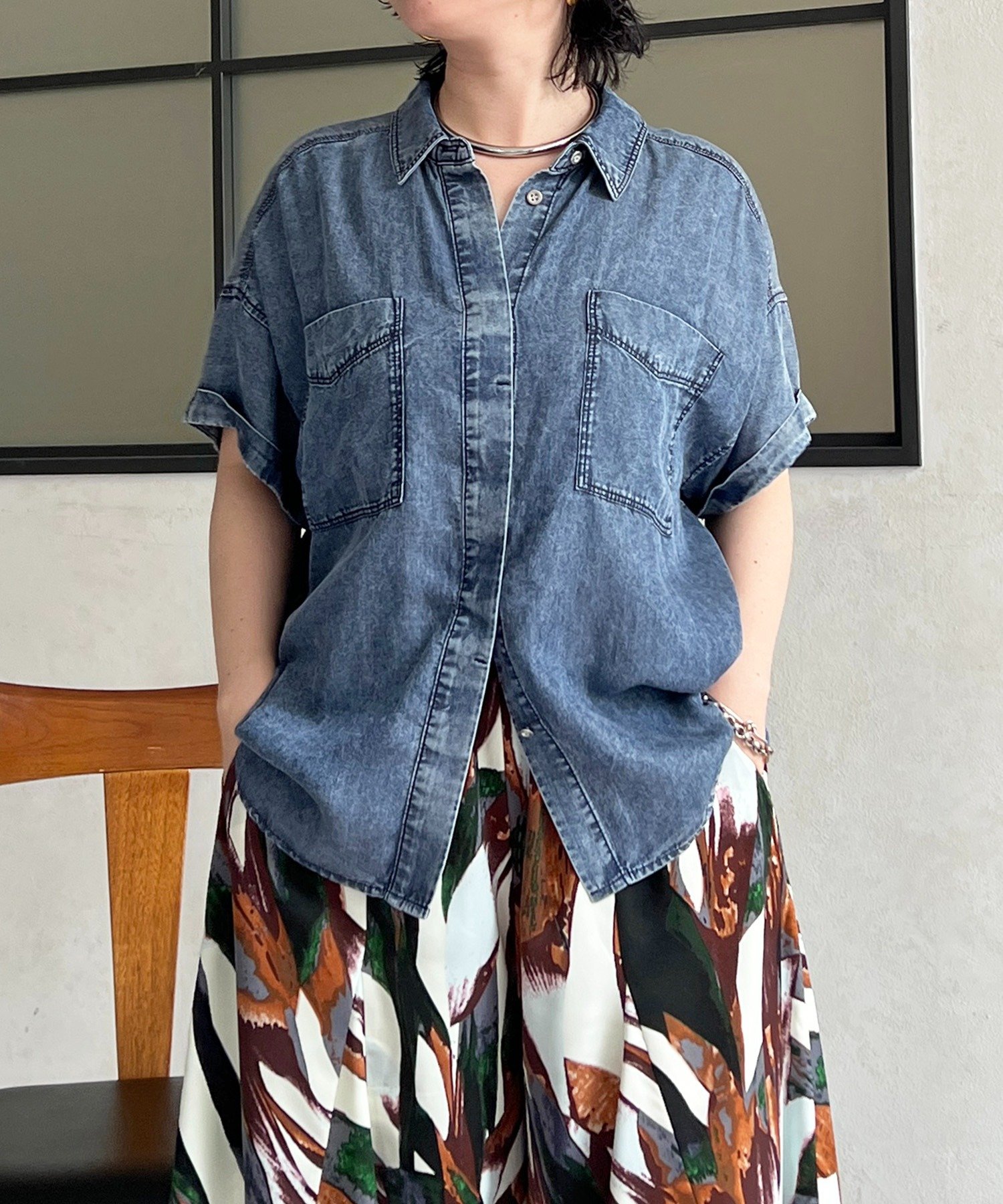 MARQUES ALMEIDA デニム チュニック 半袖 2WAY designデニムブラウス 
